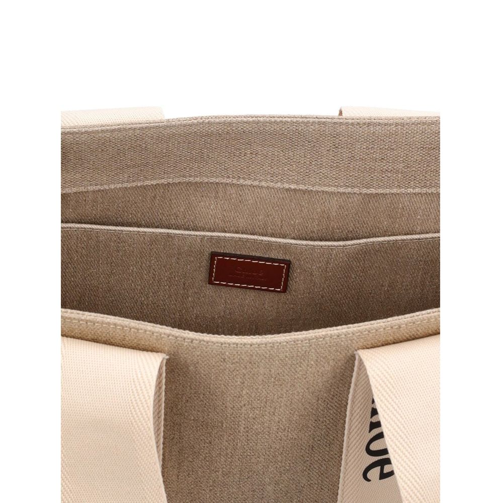 Chloé Beige Linen Tote Bag - Eljoys Fashion 