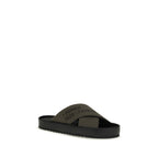 Fendi Bicolor Polyester Flat Sandals