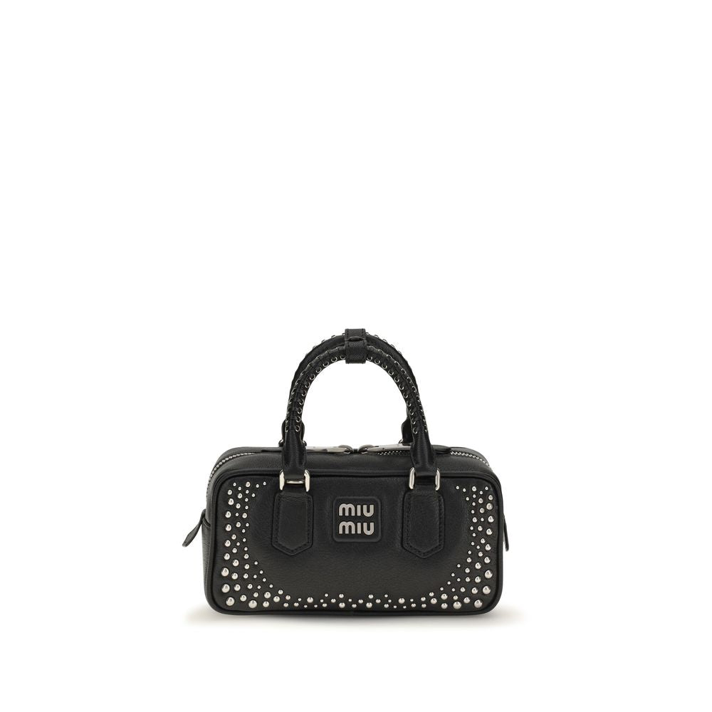Miu Miu Black Calf Leather Bos Taurus Handbag - Eljoys Fashion 