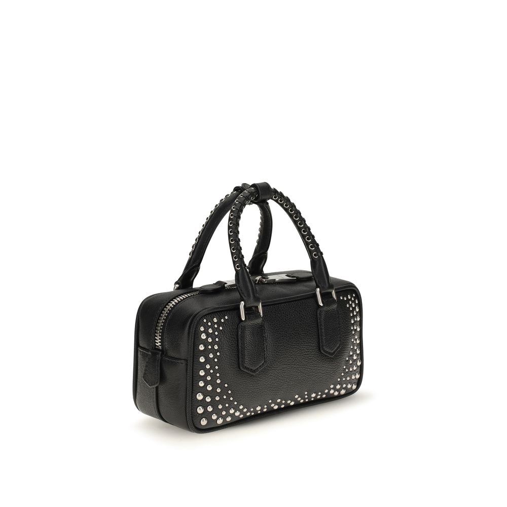 Miu Miu Black Calf Leather Bos Taurus Handbag - Eljoys Fashion 