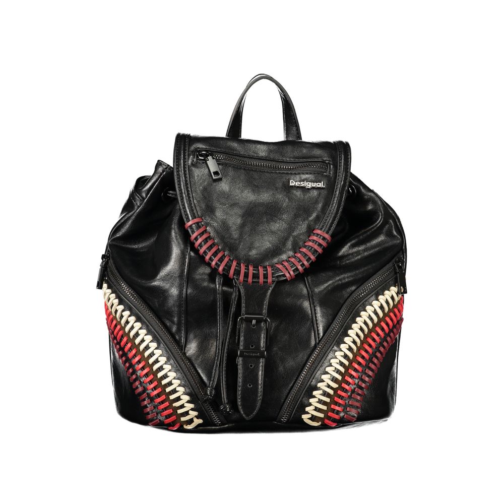 Desigual Black Polyurethane Women's Backpack - Eljoys Fashion 