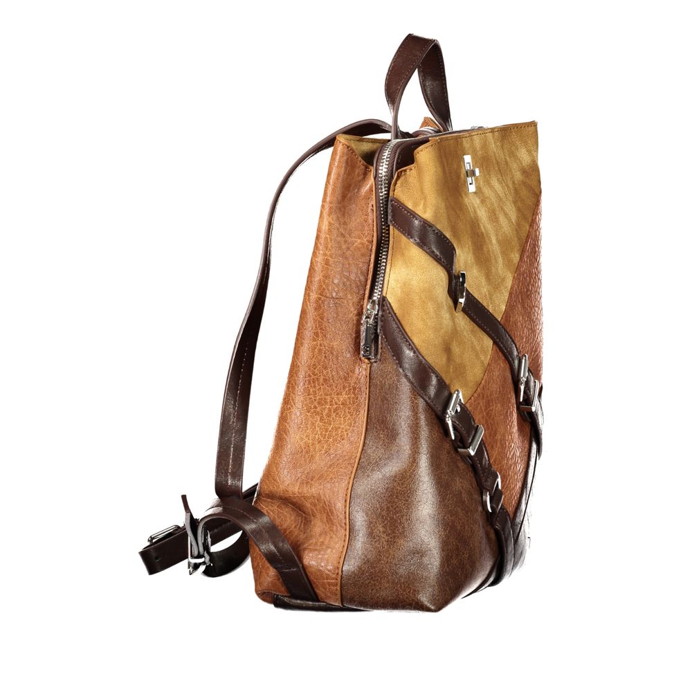 Desigual Brown Polyurethane Women's Backpack - Eljoys Fashion 
