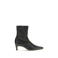 Staud Black Calf Leather Bos Taurus Ankle Boots - Eljoys Fashion 