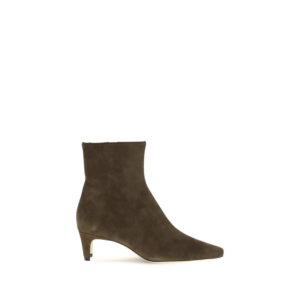 Staud Black Calf Leather Bos Taurus Ankle Boots - Eljoys Fashion 
