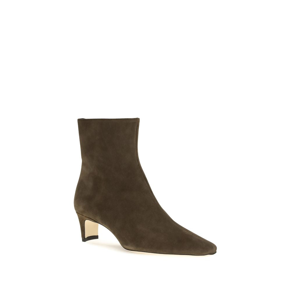 Staud Black Calf Leather Bos Taurus Ankle Boots - Eljoys Fashion 