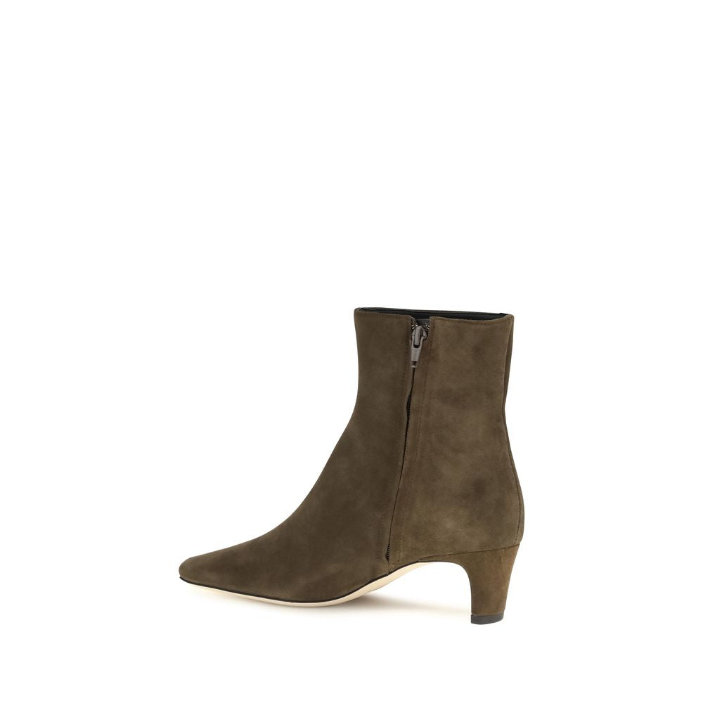 Staud Black Calf Leather Bos Taurus Ankle Boots - Eljoys Fashion 