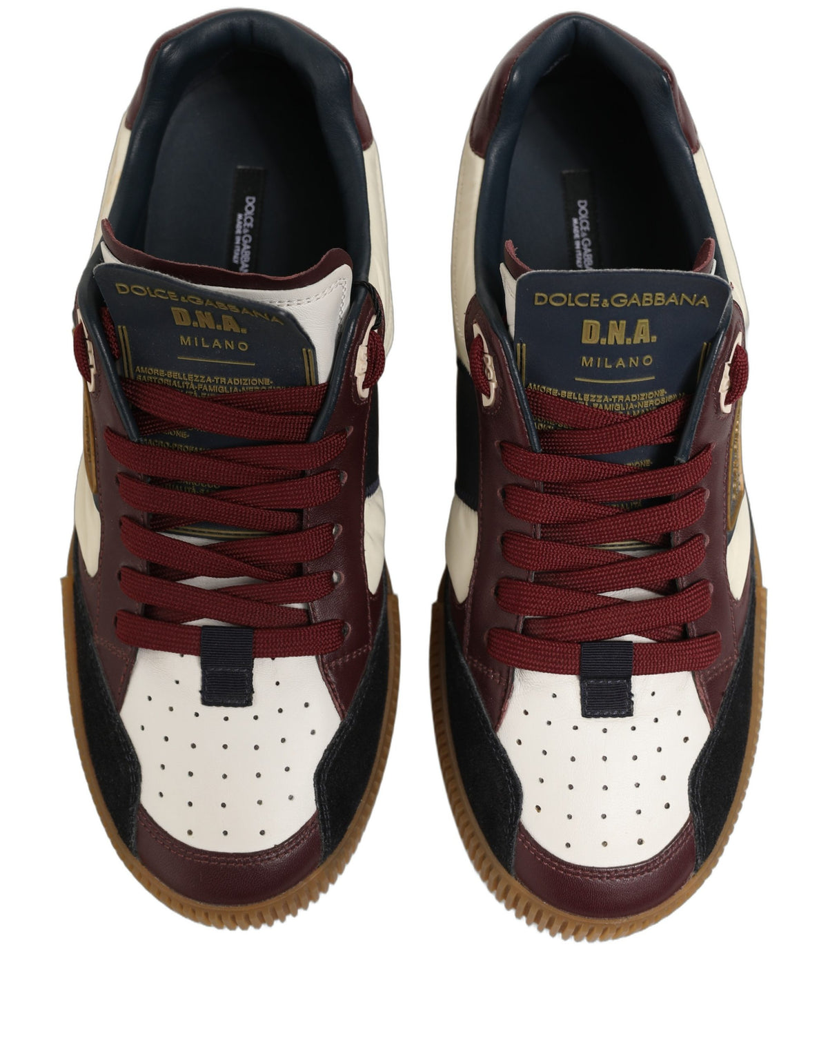 Dolce & Gabbana Multicolor Leather MIAMI Sneakers Shoes - Eljoys Fashion 