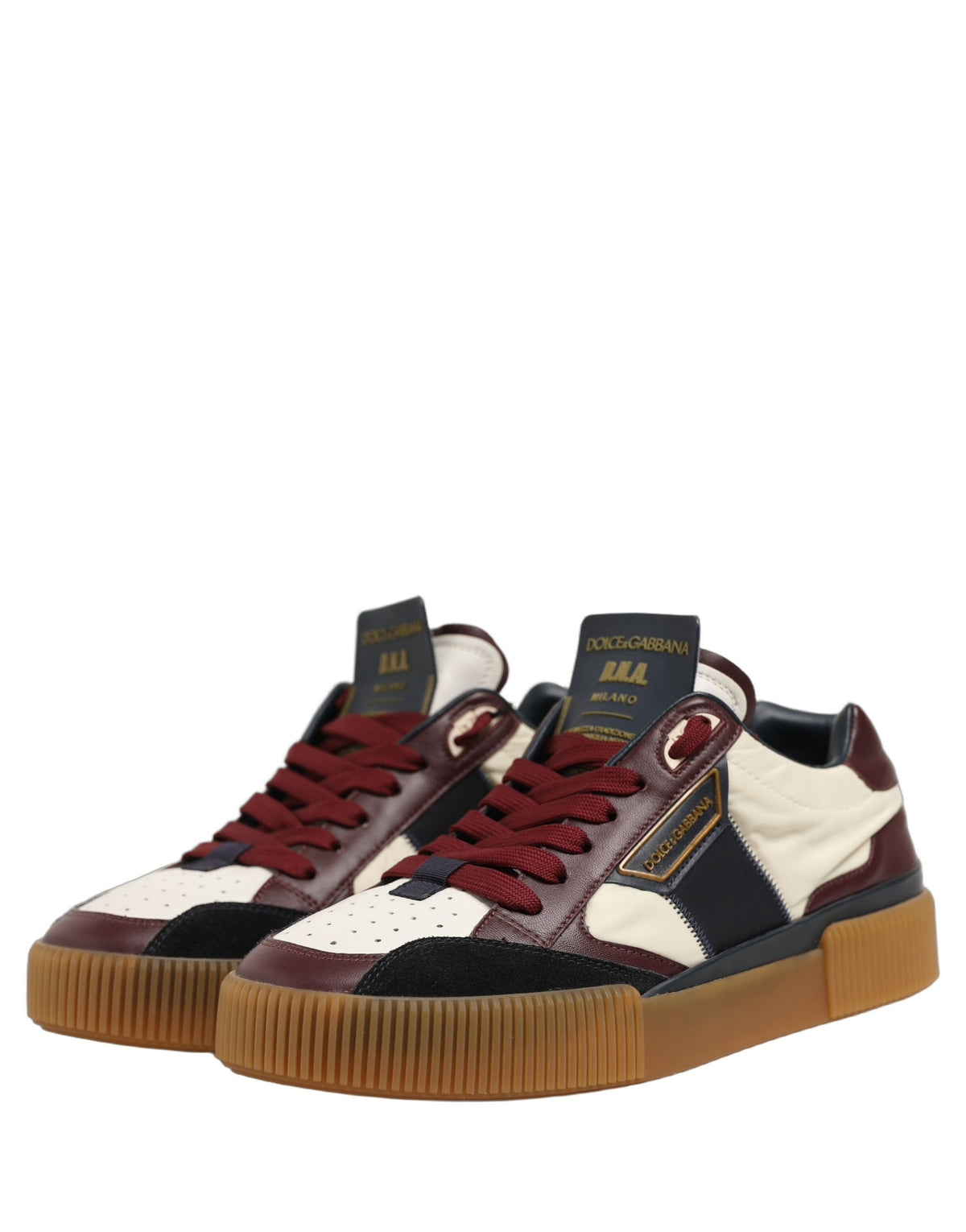 Dolce & Gabbana Multicolor Leather MIAMI Sneakers Shoes - Eljoys Fashion 
