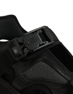 Dolce & Gabbana Black Logo Detailed Men Chunky Sandals Shoes - Eljoys Fashion 