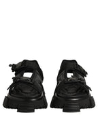 Dolce & Gabbana Black Logo Detailed Men Chunky Sandals Shoes - Eljoys Fashion 