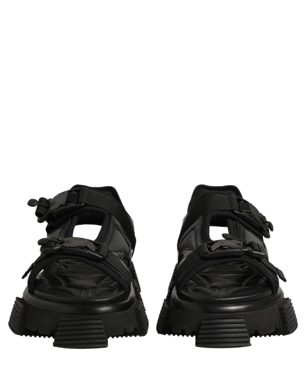Dolce & Gabbana Black Logo Detailed Men Chunky Sandals Shoes - Eljoys Fashion 