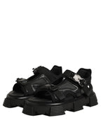 Dolce & Gabbana Black Logo Detailed Men Chunky Sandals Shoes - Eljoys Fashion 