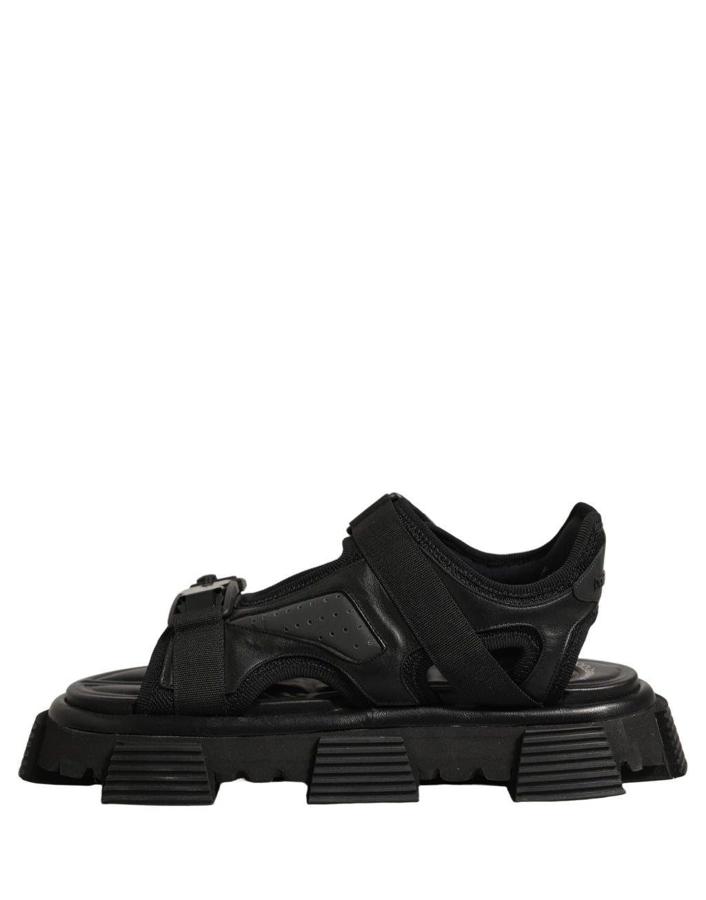 Dolce & Gabbana Black Logo Detailed Men Chunky Sandals Shoes - Eljoys Fashion 