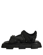 Dolce & Gabbana Black Logo Detailed Men Chunky Sandals Shoes - Eljoys Fashion 