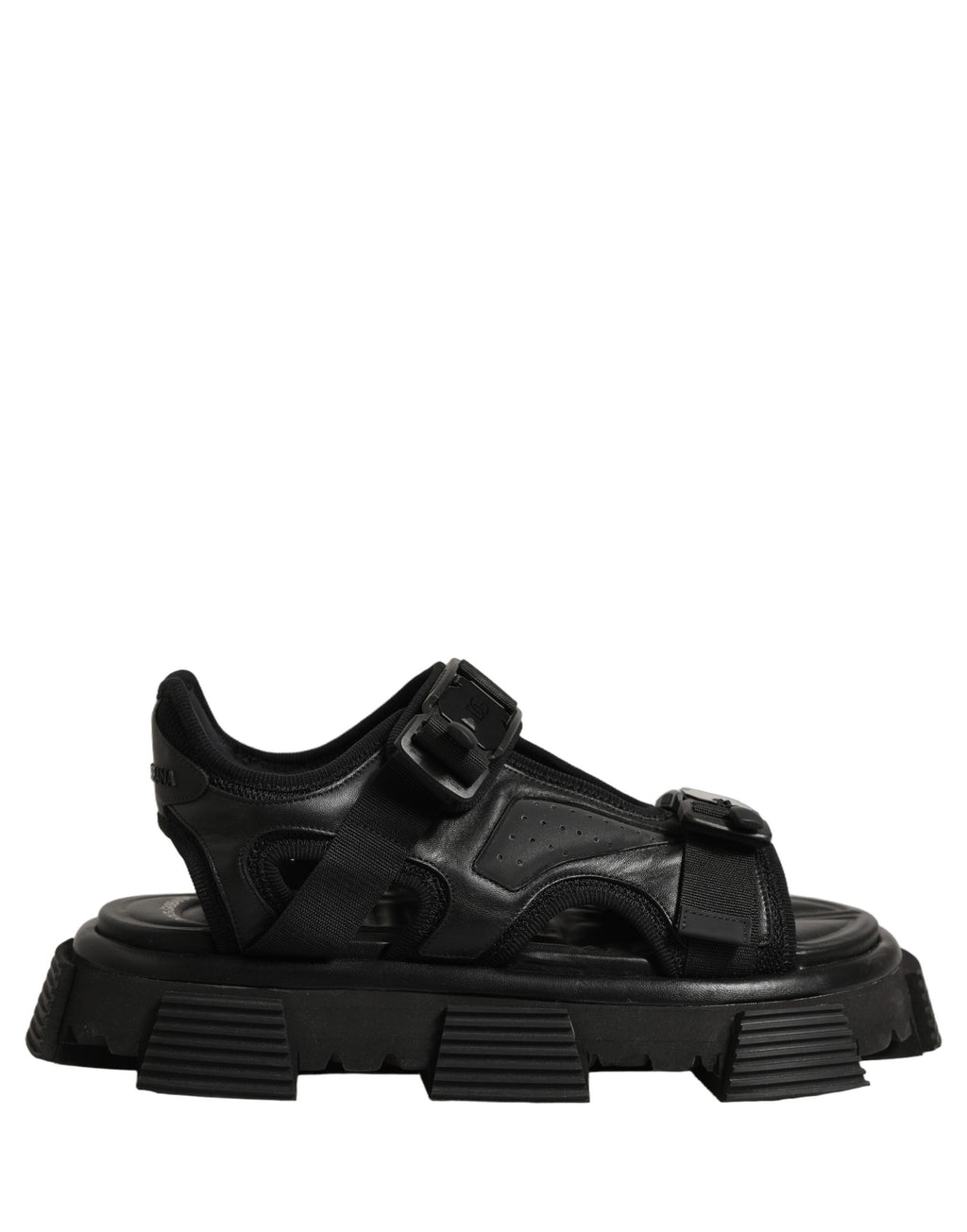 Dolce & Gabbana Black Logo Detailed Men Chunky Sandals Shoes - Eljoys Fashion 