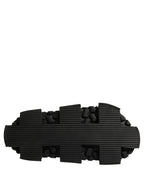 Dolce & Gabbana Black Logo Detailed Men Chunky Sandals Shoes - Eljoys Fashion 