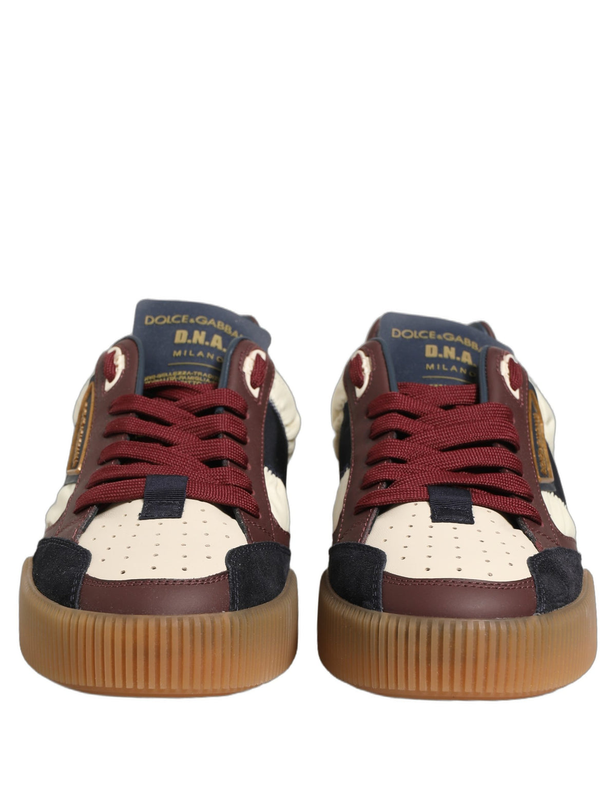 Dolce & Gabbana Multicolor Leather MIAMI Sneakers Men Shoes - Eljoys Fashion 