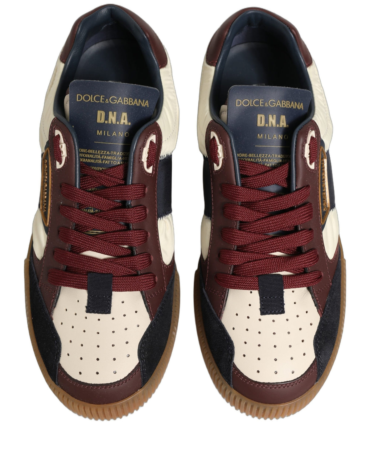 Dolce & Gabbana Multicolor Leather MIAMI Sneakers Men Shoes - Eljoys Fashion 