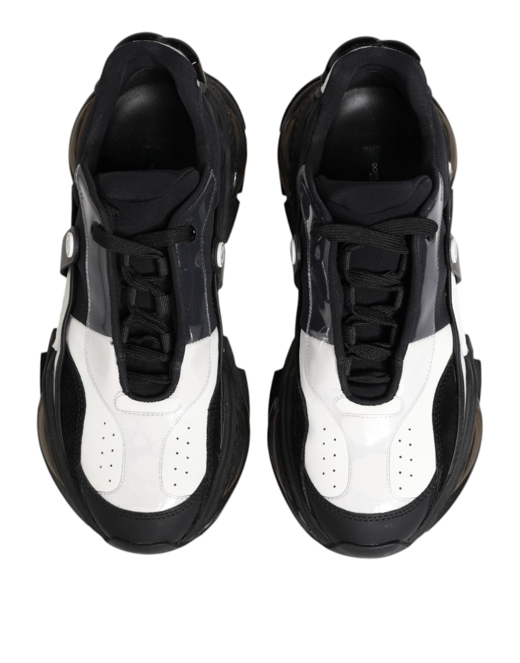 Dolce & Gabbana White Black Logo Airmaster Men Sneakers Shoes - Eljoys Fashion 