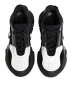 Dolce & Gabbana White Black Logo Airmaster Men Sneakers Shoes - Eljoys Fashion 