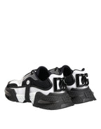 Dolce & Gabbana White Black Logo Airmaster Men Sneakers Shoes - Eljoys Fashion 
