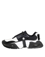 Dolce & Gabbana White Black Logo Airmaster Men Sneakers Shoes - Eljoys Fashion 