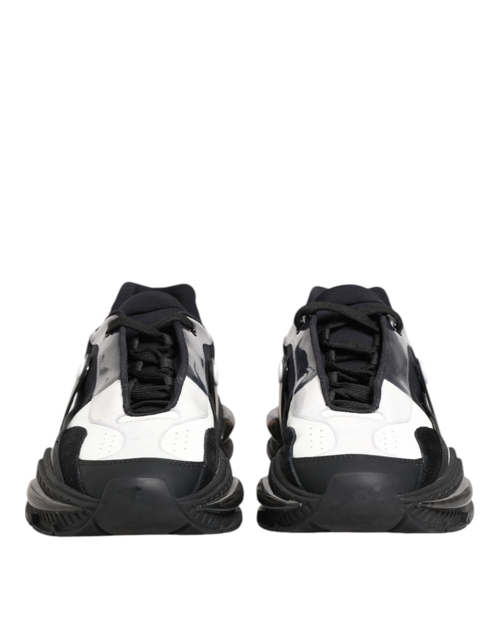 Dolce & Gabbana White Black Logo Airmaster Men Sneakers Shoes - Eljoys Fashion 