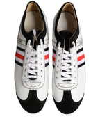 Dolce & Gabbana White Leather Japan Low Top Sneakers Shoes - Eljoys Fashion 
