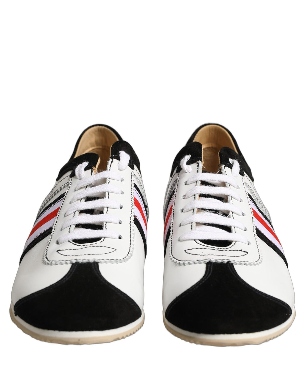 Dolce & Gabbana White Leather Japan Low Top Sneakers Shoes - Eljoys Fashion 