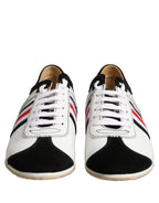 Dolce & Gabbana White Leather Japan Low Top Sneakers Shoes - Eljoys Fashion 