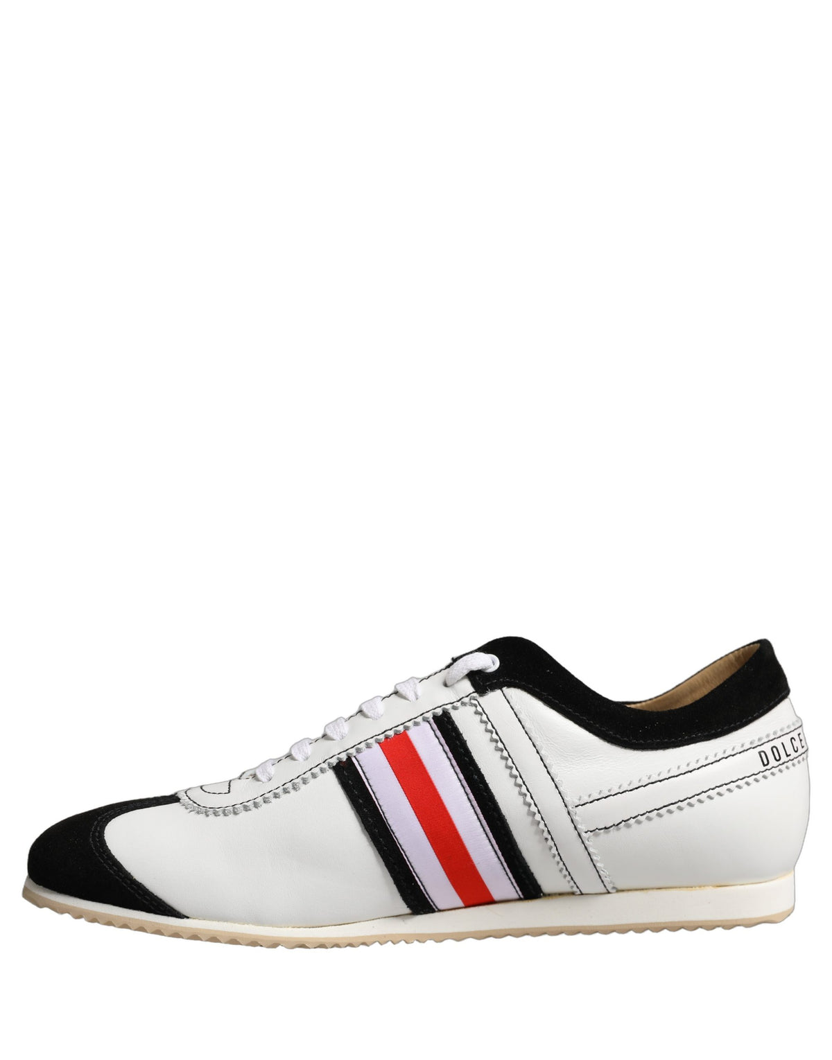 Dolce & Gabbana White Leather Japan Low Top Sneakers Shoes - Eljoys Fashion 