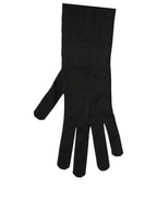 Dolce & Gabbana Black Polyester Long Elbow Length Gloves - Eljoys Fashion 