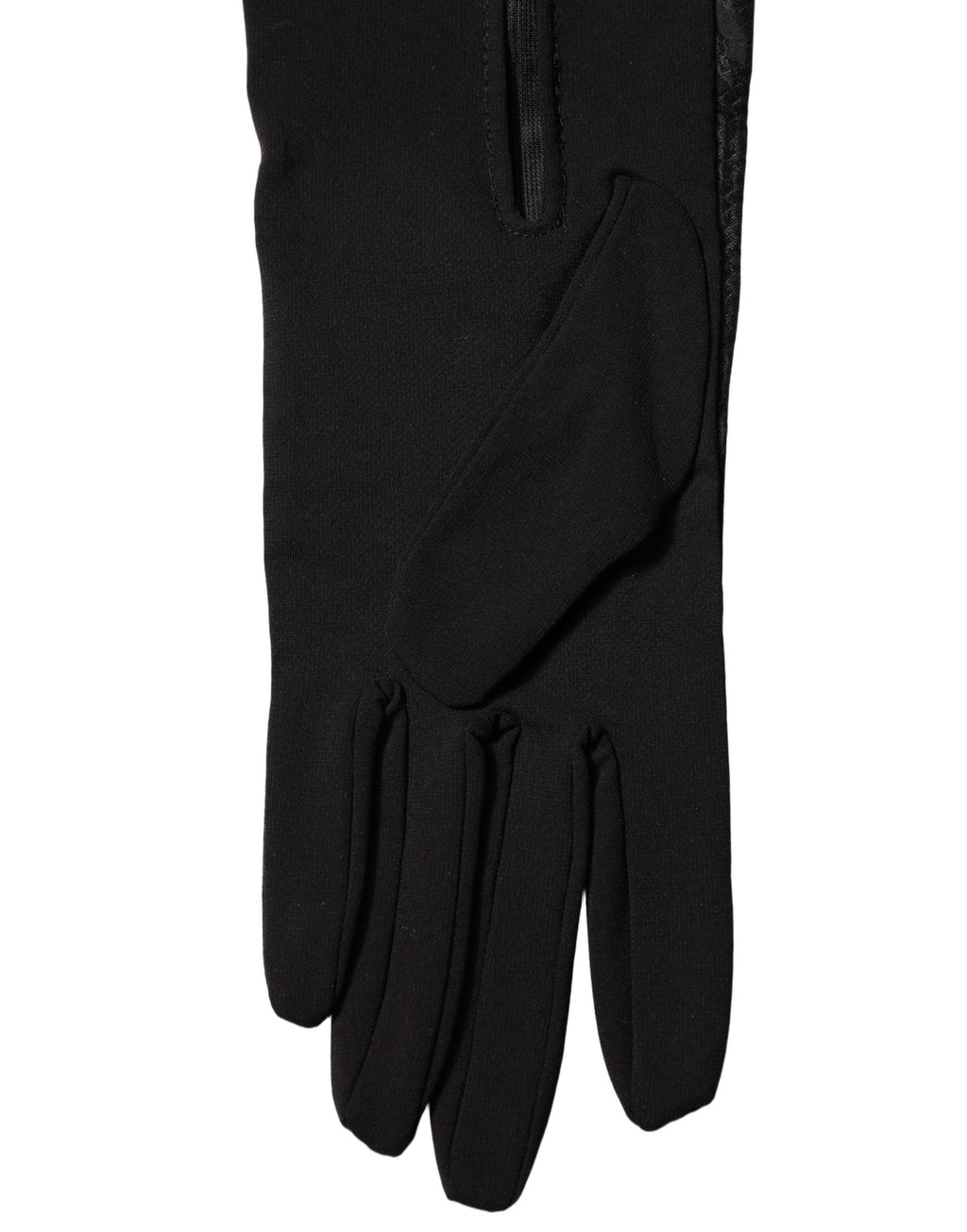 Dolce & Gabbana Black Viscose Long Elbow Length Gloves - Eljoys Fashion 