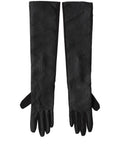 Dolce & Gabbana Black Viscose Long Elbow Length Gloves - Eljoys Fashion 