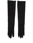 Dolce & Gabbana Black Viscose Long Elbow Length Gloves - Eljoys Fashion 