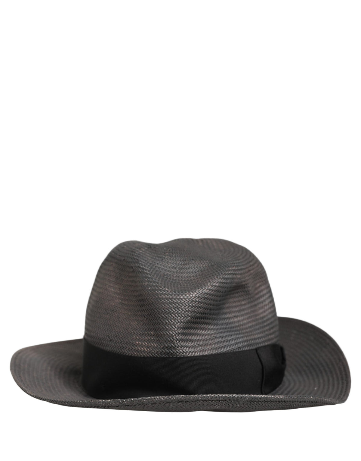 Dolce & Gabbana Men Gray Paper Woven Wide Brim Fedora Hat - Eljoys Fashion 