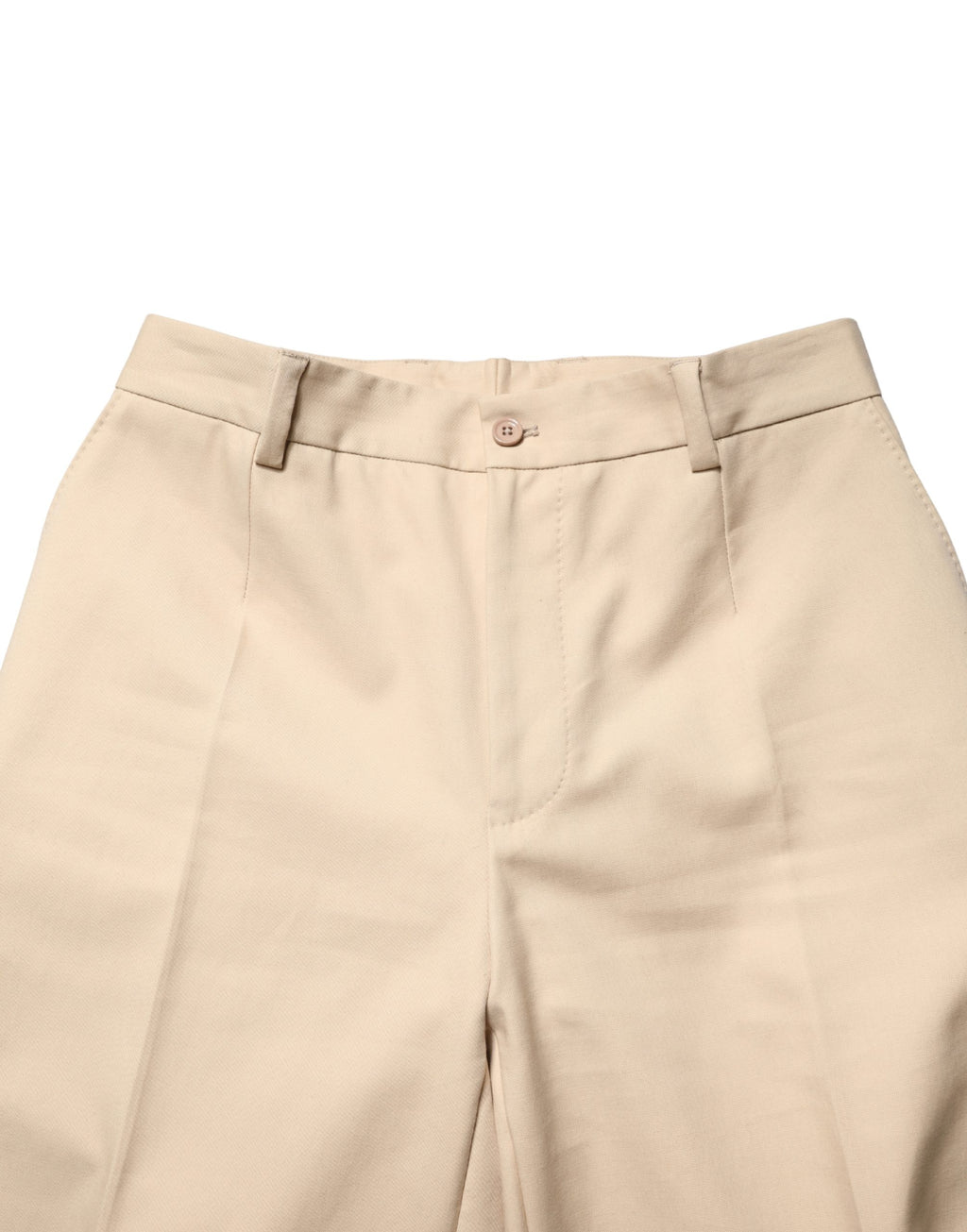 Dolce & Gabbana Beige Cotton Straight Men Formal Dress Pants - Eljoys Fashion 
