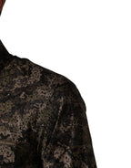 Dolce & Gabbana Brown Camouflage Long Sleeve Men Dress Shirt - Eljoys Fashion 