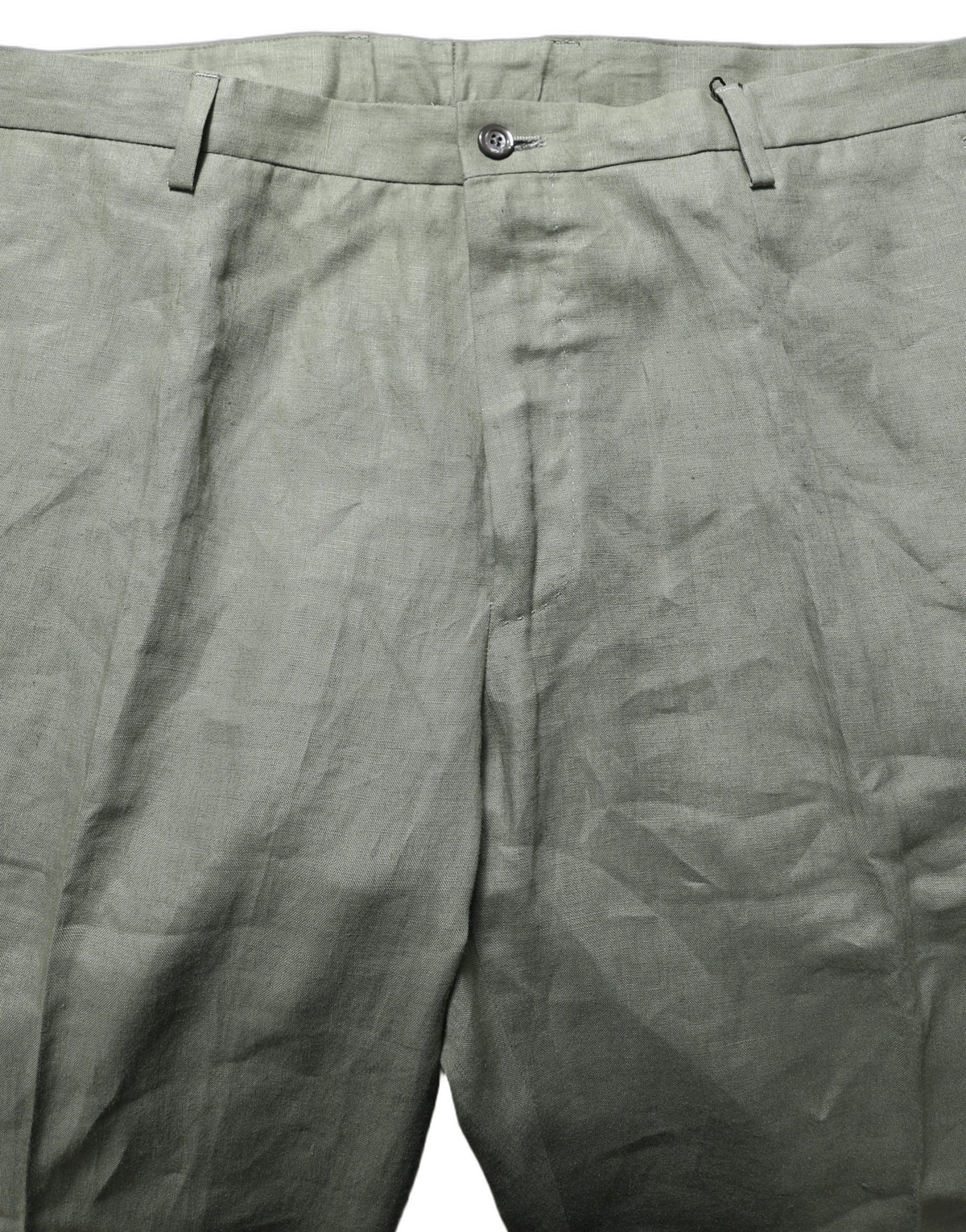 Dolce & Gabbana Gray Linen Tapered Men Dress Trouser Pants - Eljoys Fashion 