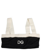 Dolce & Gabbana Black White Cotton Stretch Bikini Top Swimwear - Eljoys Fashion 