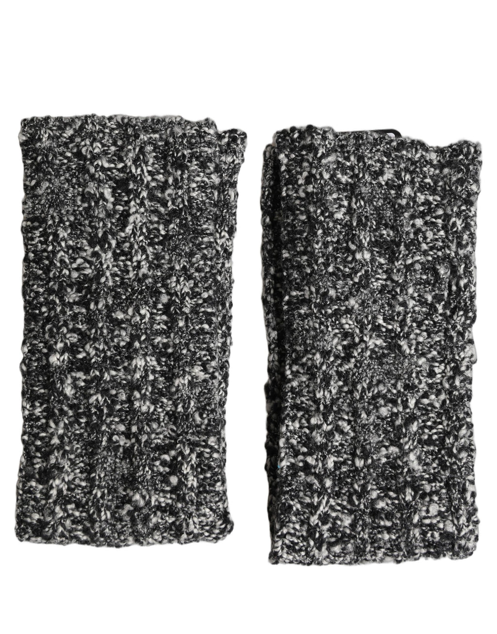 Dolce & Gabbana Sleeves Black Wool Blend Knitted Warmer Arm - Eljoys Fashion 