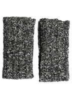 Dolce & Gabbana Sleeves Black Wool Blend Knitted Warmer Arm - Eljoys Fashion 