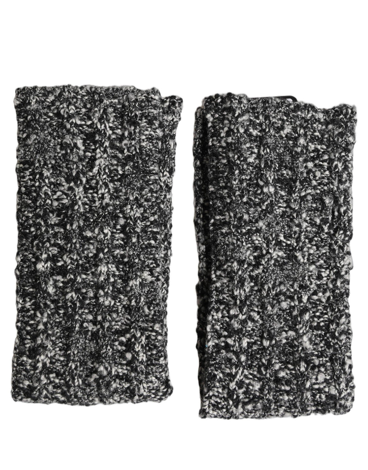 Dolce & Gabbana Sleeves Black Wool Blend Knitted Warmer Arm - Eljoys Fashion 