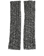 Dolce & Gabbana Sleeves Black Wool Blend Knitted Warmer Arm - Eljoys Fashion 