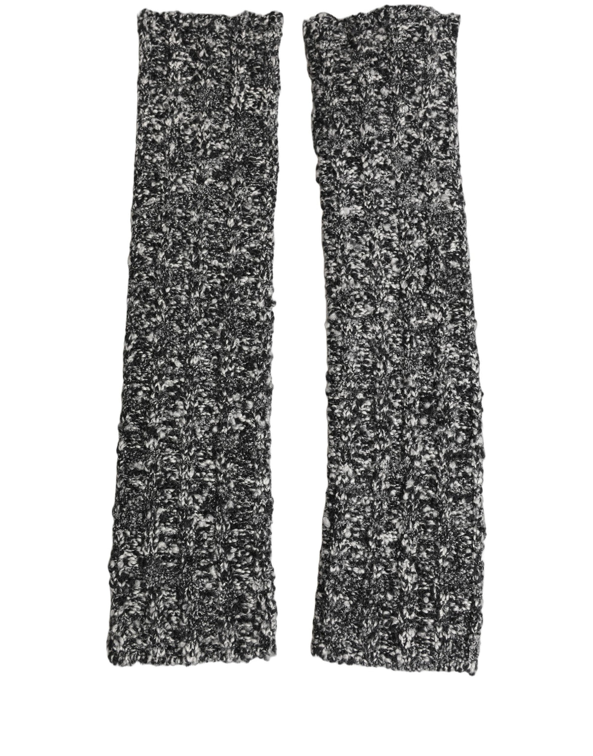 Dolce & Gabbana Sleeves Black Wool Blend Knitted Warmer Arm - Eljoys Fashion 