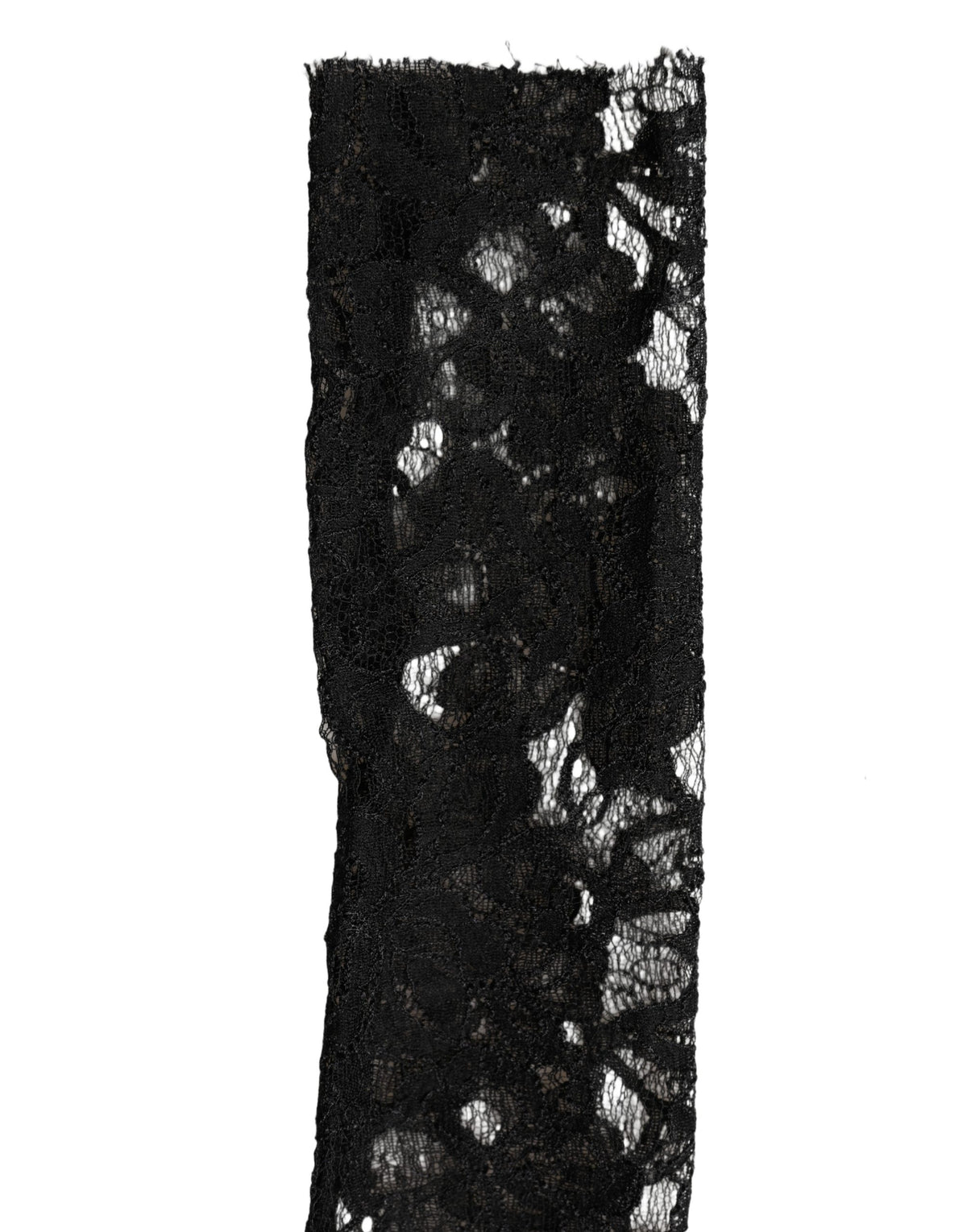 Dolce & Gabbana Sleeves Black Nylon Floral Lace Warmer Arm - Eljoys Fashion 