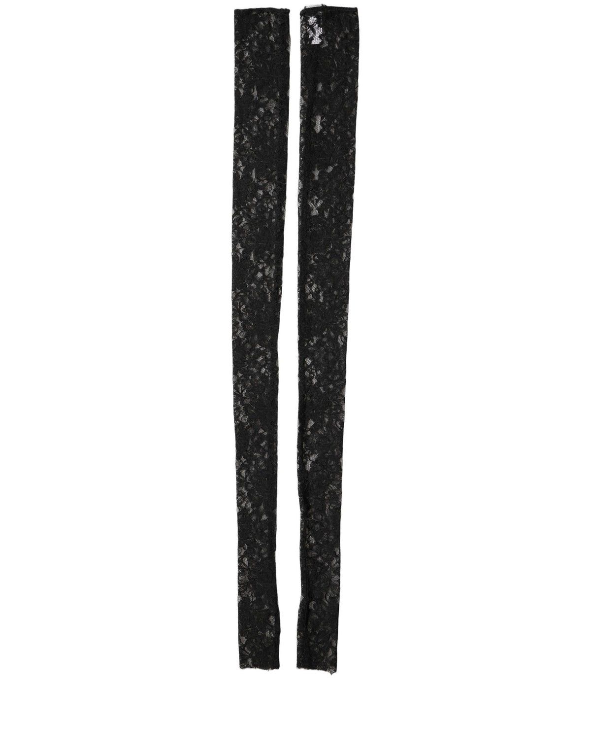 Dolce & Gabbana Sleeves Black Nylon Floral Lace Warmer Arm - Eljoys Fashion 