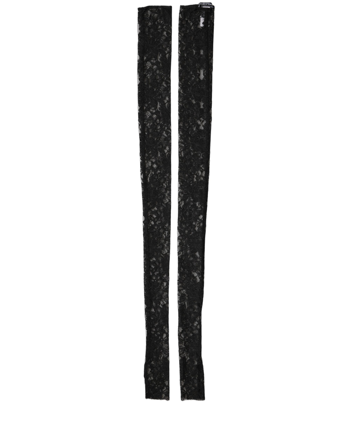 Dolce & Gabbana Sleeves Black Nylon Floral Lace Warmer Arm - Eljoys Fashion 