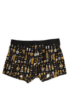 Dolce & Gabbana Black Cocktail Print Regular Boxer Underwear - Eljoys Fashion 