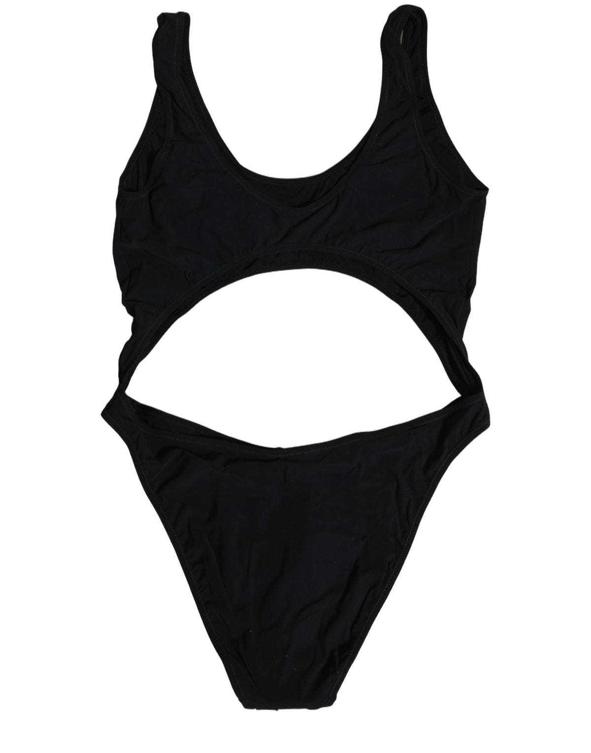Dolce & Gabbana Black Cutout Logo One Piece Swimsuit Swimwear - Eljoys Fashion 